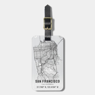 Étiquette À Bagage San Francisco City Map Topographie