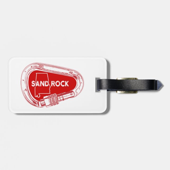 Étiquette À Bagage Sand Rock Alabama Rock Escalade Carabiner (Dos horizontal)