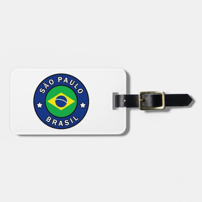 Étiquette À Bagage São Paulo Brésil (Devant horizontal)