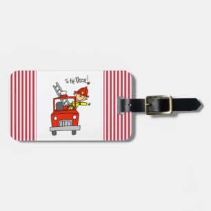 Étiquette À Bagage Sapeur-pompier au T-shirts et aux cadeaux de