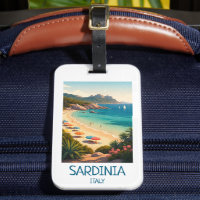 Sardaigne Italie Minimaliste Art de Voyage Vintage