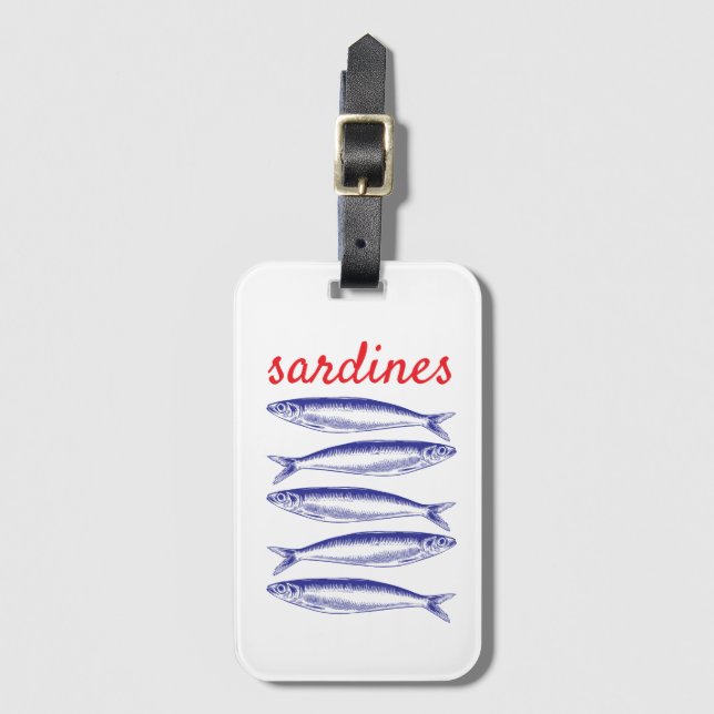Étiquette À Bagage Sardines (Devant Vertical)