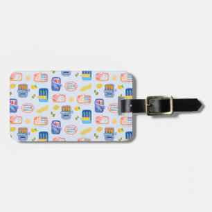Étiquette À Bagage Sardines et citrons