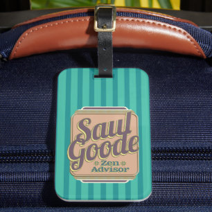 Étiquette À Bagage Saul Goode Zen Advisor Aqua Stripes BG