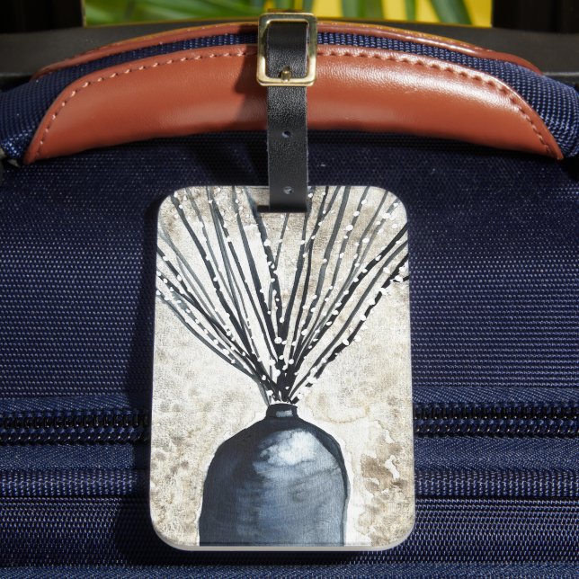 Étiquette À Bagage Saule dans l'aquarelle du vase (Insitu Rectoal 2)