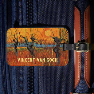 Étiquette À Bagage Saules au coucher du soleil par Vincent van Gogh