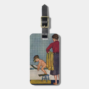 Étiquette À Bagage Scaphandre dans le baquet