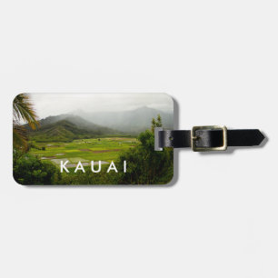 Étiquette À Bagage Scène de paysage de Kauai, Hawaï