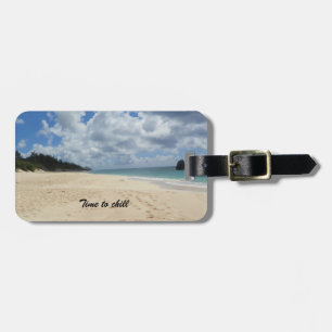 Étiquette À Bagage Scène de plage d'étiquette de bagage