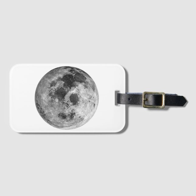 Étiquette À Bagage Science de l'astronomie spatiale de la Pleine lune (Devant Horizontal)