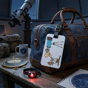 Étiquette À Bagage Scientifique avec télescope Astronomie Science Hum