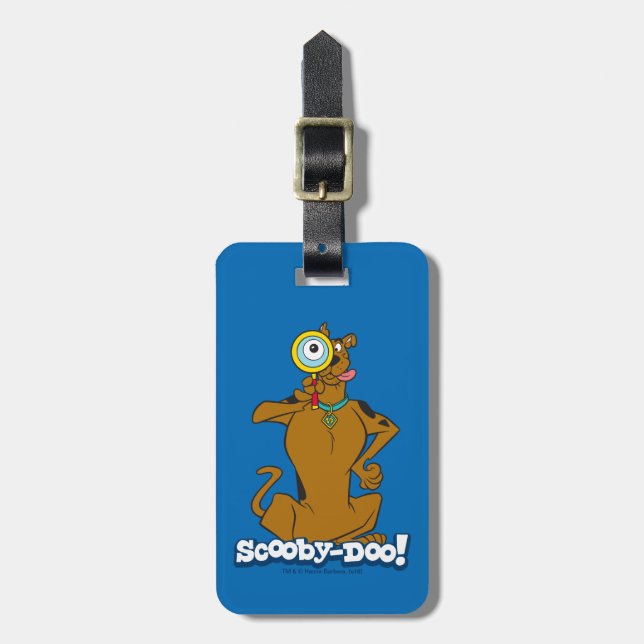 Étiquette À Bagage Scooby Doo Avec Verre Magnifiant (Devant Vertical)