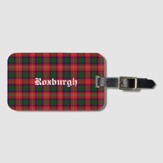 Étiquette À Bagage Scotland Roxburgh District Tartan Personnalisé