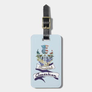 Étiquette À Bagage Scottish American Thistle Luggage Modèle de balise