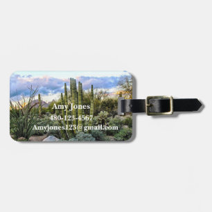 Étiquette À Bagage Scottsdale succulent Sunset