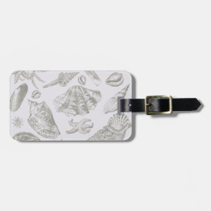 Étiquette À Bagage Seashell Soft Antique Art Beach Shops