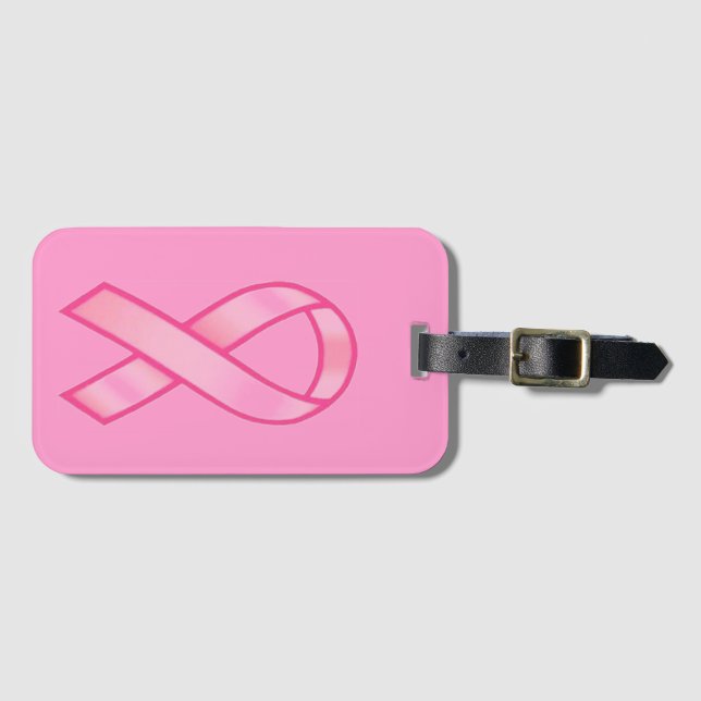 Étiquette À Bagage Sensibilisation au cancer du sein (Devant Horizontal)