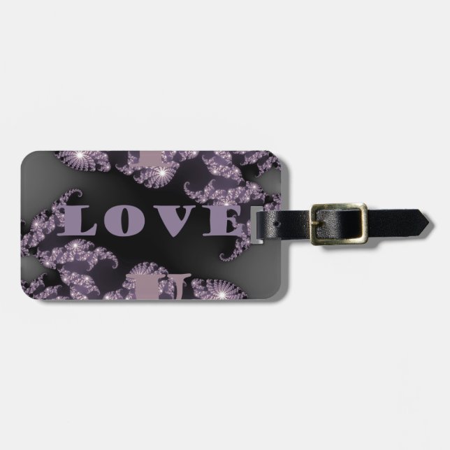 Étiquette À Bagage Sentiments célestes Je t'aime Salutation galactiqu (Devant horizontal)