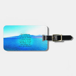 Étiquette À Bagage Serenity Prayer