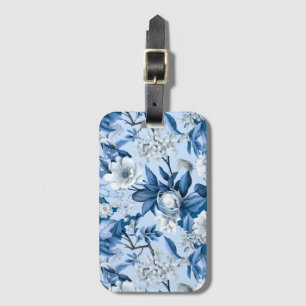 Étiquette À Bagage Série Chinoserie bleu et blanc Design 3