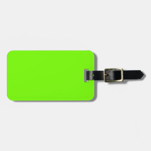 Étiquette À Bagage Série de Voyages Rétro Fluoro Lime-Green