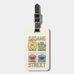 Étiquette À Bagage Sesame StreetVintage Caractère Comique