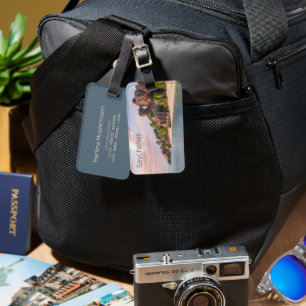 Étiquette À Bagage Seychelles La Digue Vintage coucher de soleil Cade