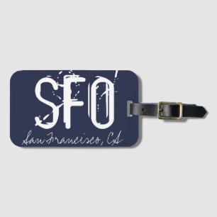 Étiquette À Bagage SFO San Francisco Blue