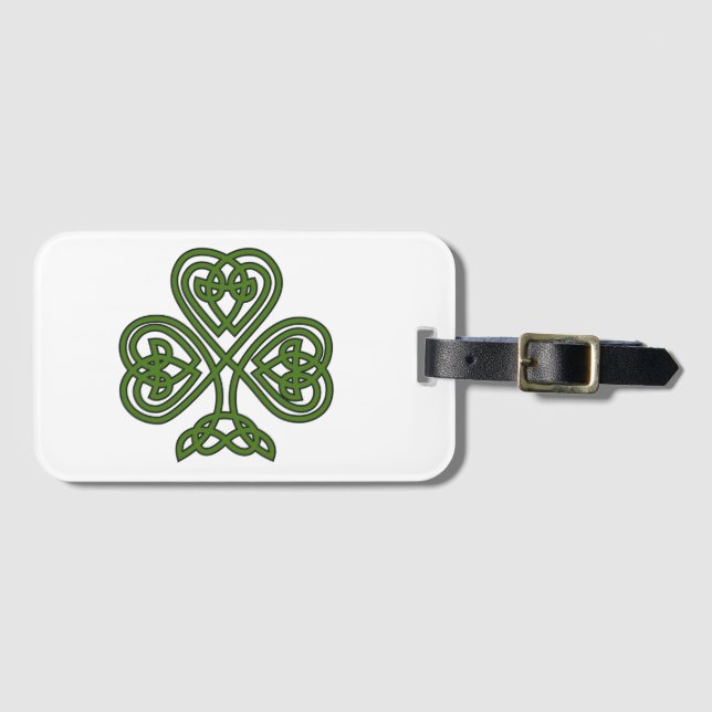 Étiquette À Bagage Shamrock celte - Jour de la Saint Patrick (Devant Horizontal)