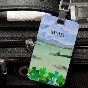 Étiquette À Bagage Shamrock monogramme