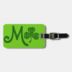 Étiquette À Bagage Shamrock vert