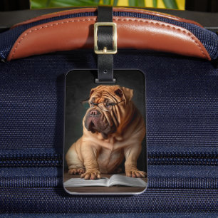 Étiquette À Bagage Shar Pei Chien intelligent avec conception de livr
