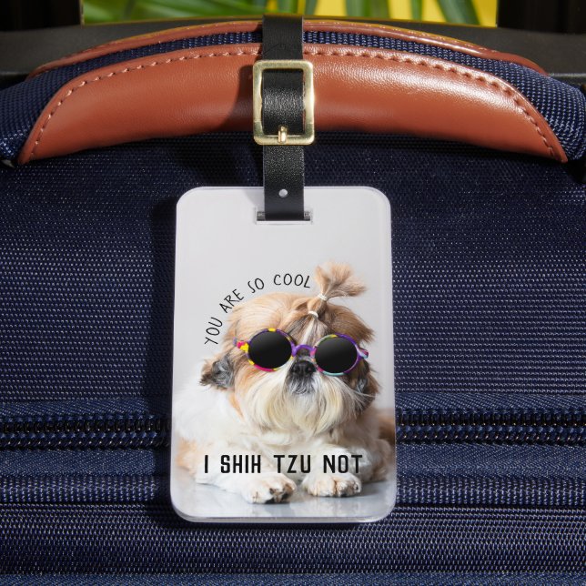 Étiquette À Bagage Shih Tzu Pas amusant mignon amoureux de les chiens (Insitu Rectoal 2)