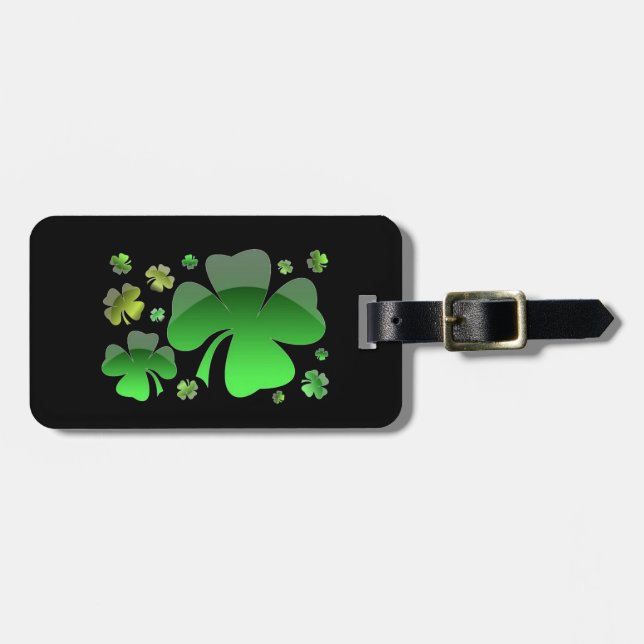 Étiquette À Bagage Shiney Shamrock (Devant horizontal)
