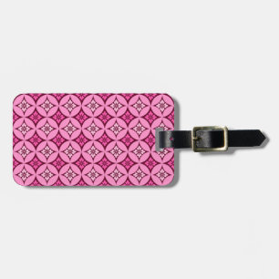 Étiquette À Bagage Shippo avec Motif Fleur, Luggag Rose et Bourgogne