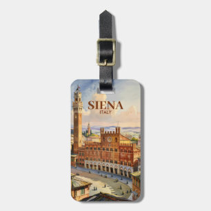 Étiquette À Bagage Sienne Italie Voyage Sur Mesure Vintage Piazza del