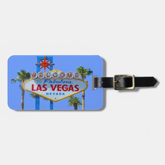 Étiquette À Bagage Signe bienvenu de Las Vegas (Devant horizontal)
