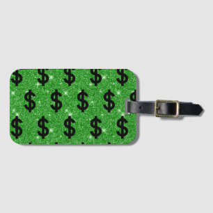 Étiquette À Bagage Signe Dollar Noir Argent Entrepreneur Wall Street