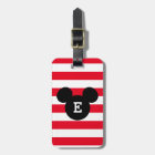 Silhouette de tête de Mickey à motif rayé | Monogr