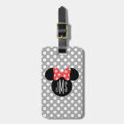 Silhouette de tête de Minnie à pois | Monogramme