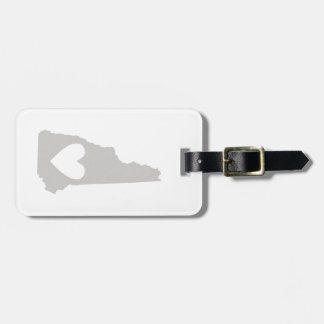 Étiquette À Bagage Silhouette d'état du New Hampshire de coeur