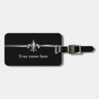 Silver Fleur de Lis noir