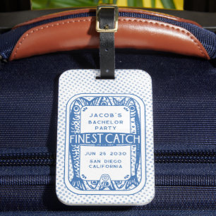 Étiquette À Bagage Simple enterrement de vie de garçon pêche hommes w