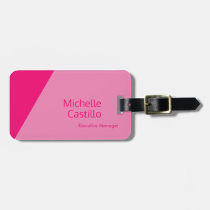 Étiquette À Bagage Simple Feminine minimaliste rose