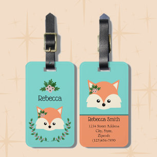 Étiquette À Bagage Simple Fox personnalisé