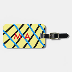 Étiquette À Bagage Simple monogramme ajouter votre nom lettre man min