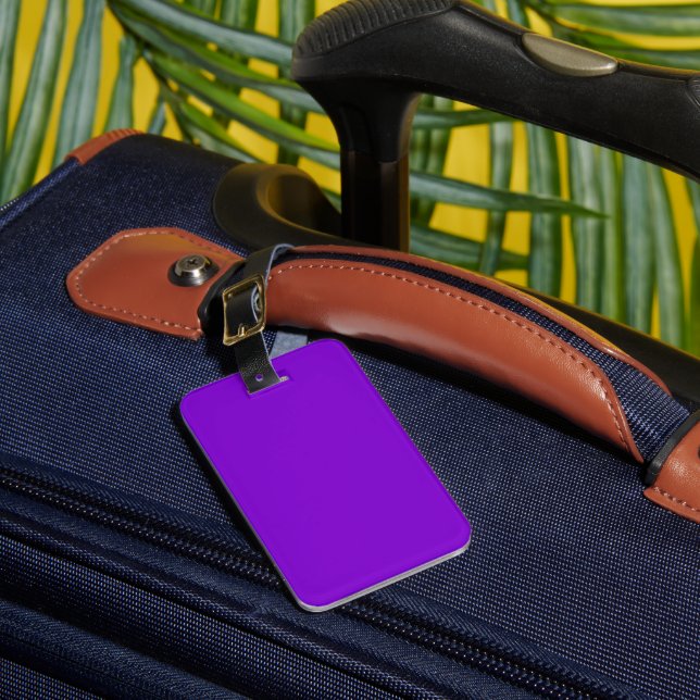 Étiquette À Bagage Simplement Violet Couleur Solide Personnalisez-Le (Insitu Rectoal 1)