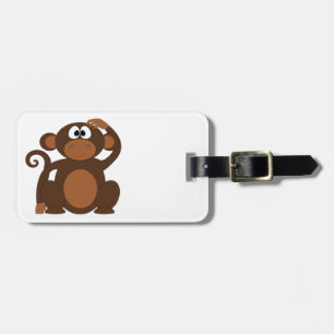 Étiquette À Bagage Singe mignon