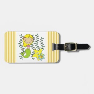 Étiquette À Bagage Sirène blonde