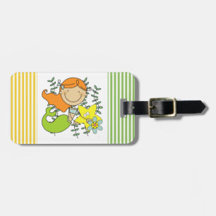 Étiquette À Bagage Sirène rousse